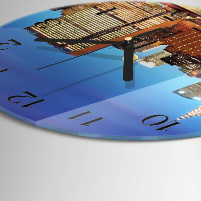 Wanduhr glas rund Horizont