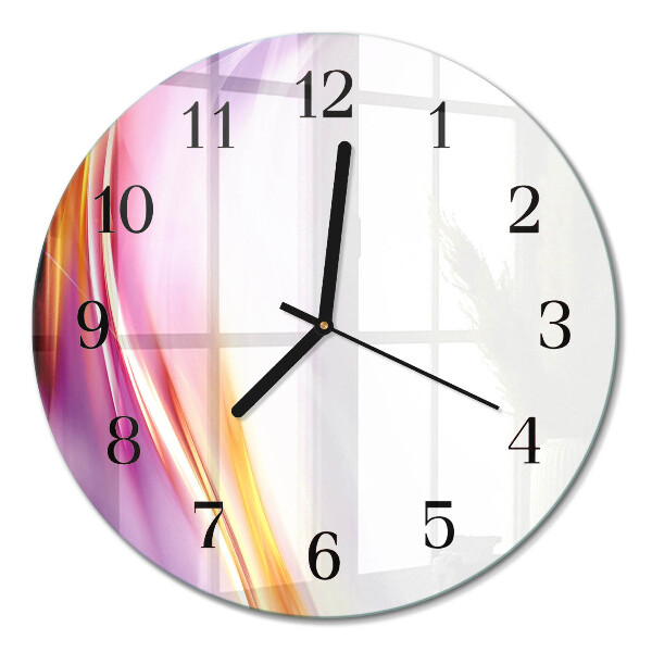 Runde wanduhr aus glas Abstraktion