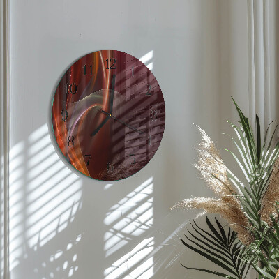 Runde wanduhr aus glas Abstrakte Linien