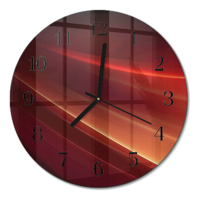 Glas wanduhr mit motiv rund Abstraktion