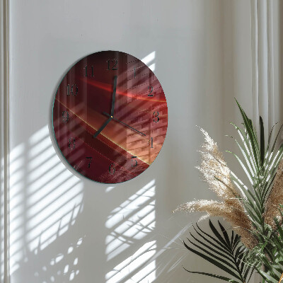 Glas wanduhr mit motiv rund Abstraktion