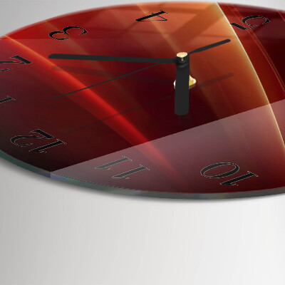 Glas wanduhr mit motiv rund Abstraktion