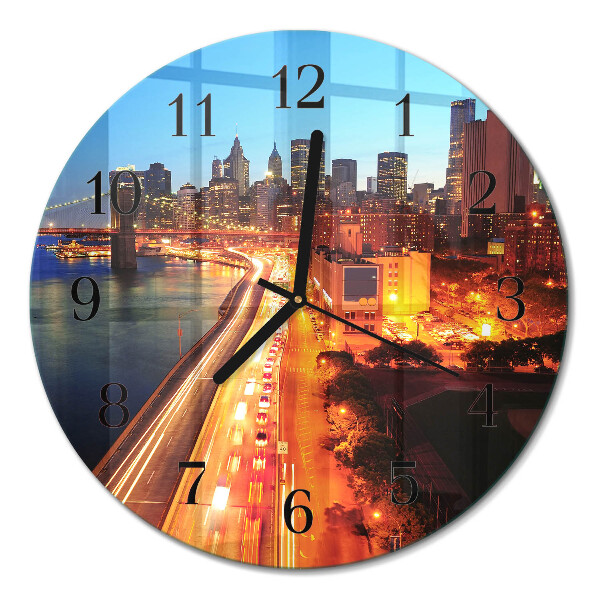 Wanduhr glas rund Horizont
