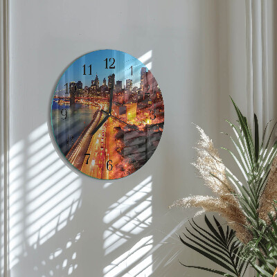 Wanduhr glas rund Horizont