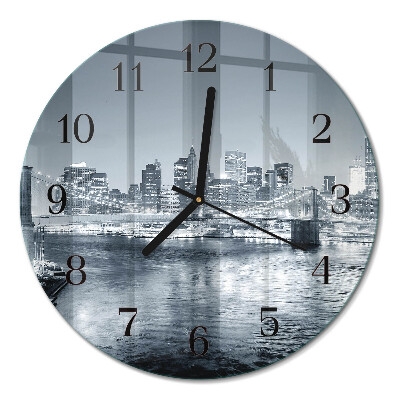 Glas wanduhr mit motiv rund Nachthorizont
