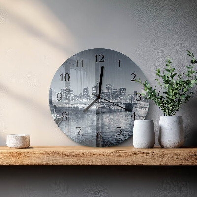 Glas wanduhr mit motiv rund Nachthorizont