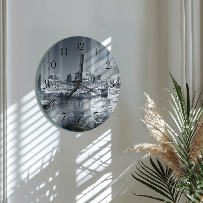Glas wanduhr mit motiv rund Nachthorizont