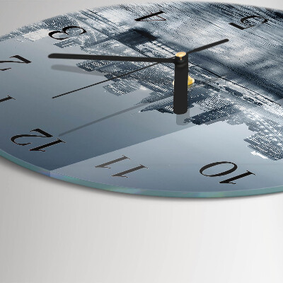 Glas wanduhr mit motiv rund Nachthorizont