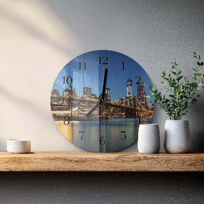 Runde wanduhr Horizontale Brücke