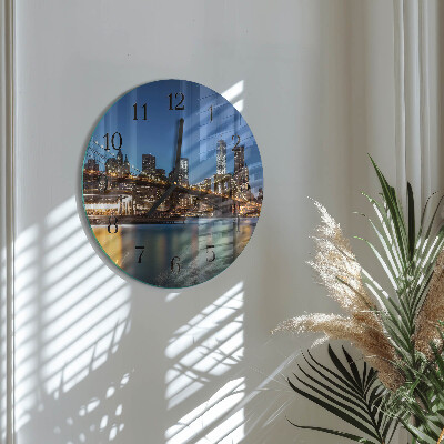Runde wanduhr Horizontale Brücke