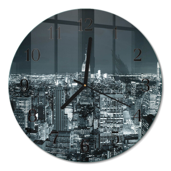 Glas wanduhr mit motiv rund Nachthorizont