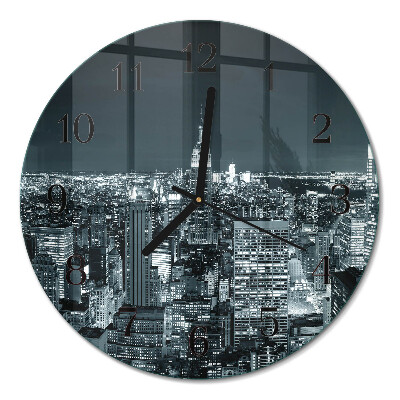 Glas wanduhr mit motiv rund Nachthorizont