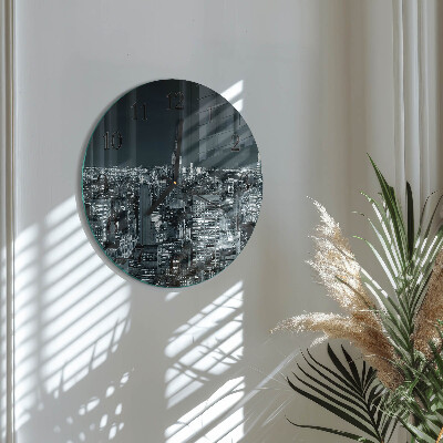 Glas wanduhr mit motiv rund Nachthorizont