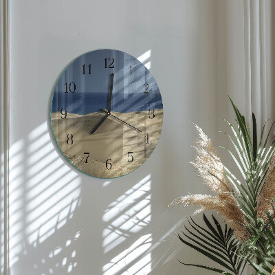 Wanduhr glas rund Küstendünen