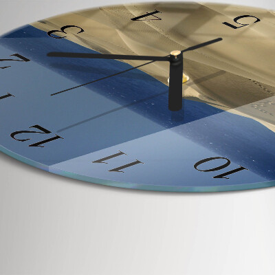 Wanduhr glas rund Küstendünen