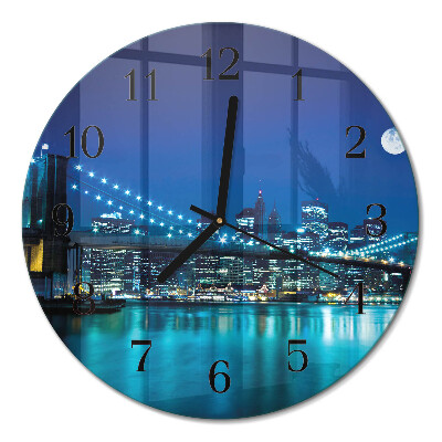 Glas wanduhr mit motiv rund Nachthorizont