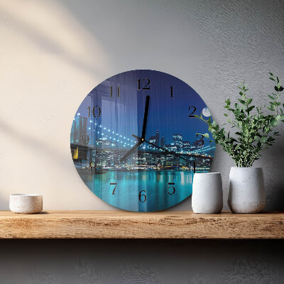 Glas wanduhr mit motiv rund Nachthorizont