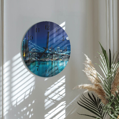 Glas wanduhr mit motiv rund Nachthorizont