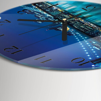 Glas wanduhr mit motiv rund Nachthorizont