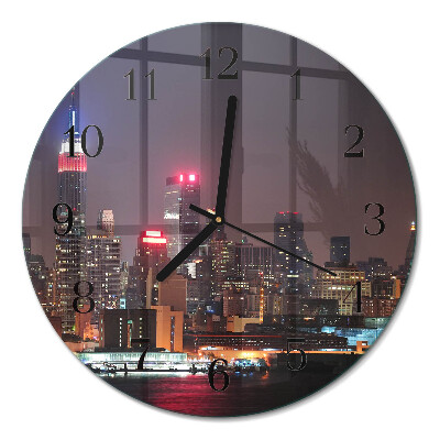Wanduhr glas rund Horizont