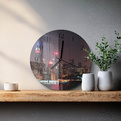 Wanduhr glas rund Horizont