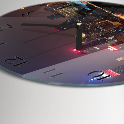 Wanduhr glas rund Horizont