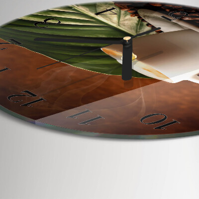 Wanduhr glas rund Eine Tasse Kaffee