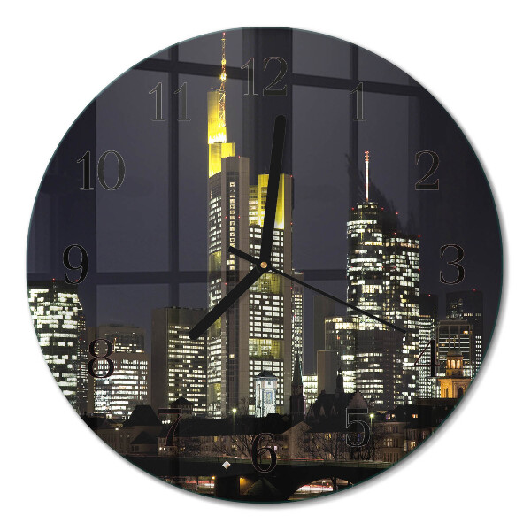 Glas wanduhr mit motiv rund Horizont