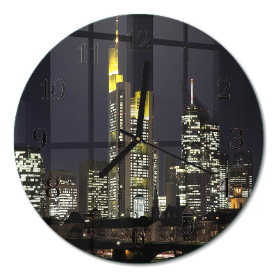 Glas wanduhr mit motiv rund Horizont
