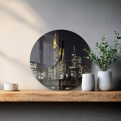 Glas wanduhr mit motiv rund Horizont