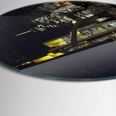 Glas wanduhr mit motiv rund Horizont
