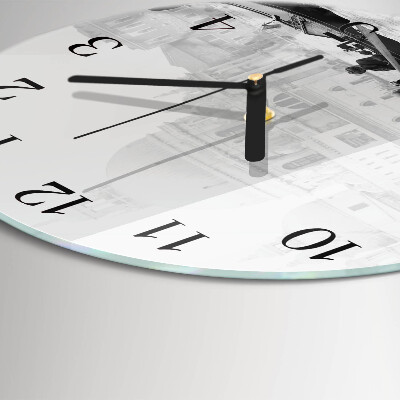 Wanduhr glas rund Venezianisches Boot