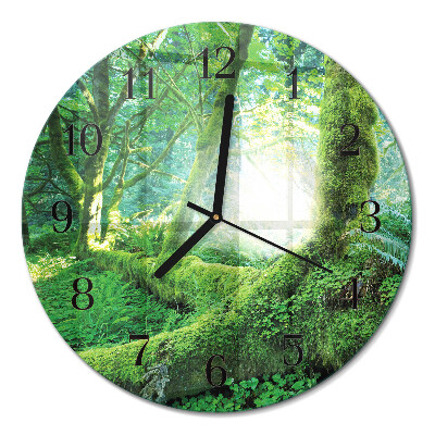Runde wanduhr Waldmoos