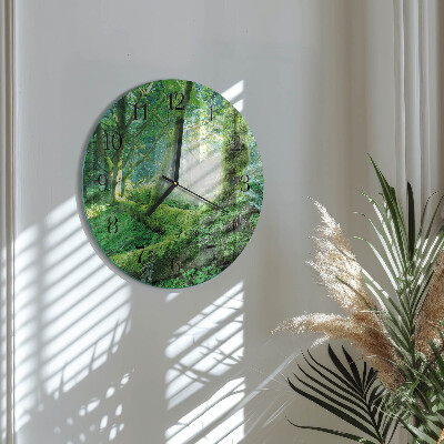 Runde wanduhr Waldmoos
