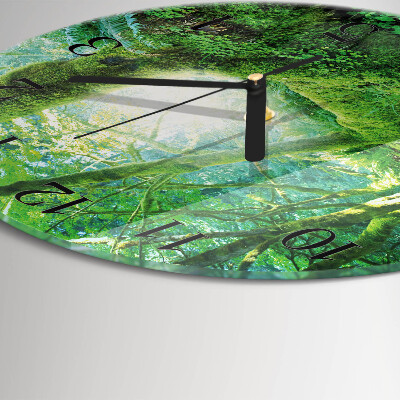 Runde wanduhr Waldmoos