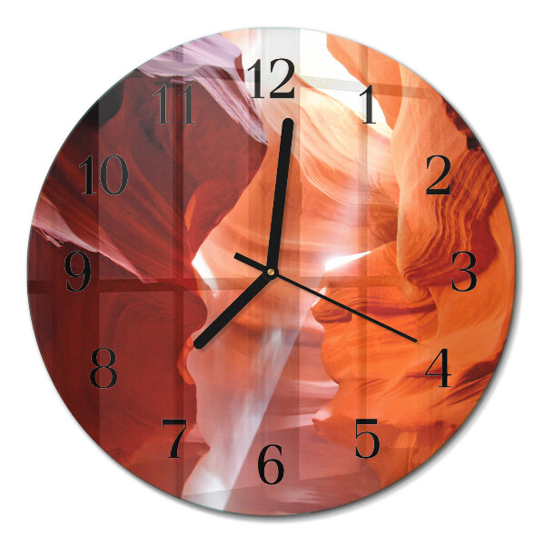 Glas wanduhr mit motiv rund Höhle