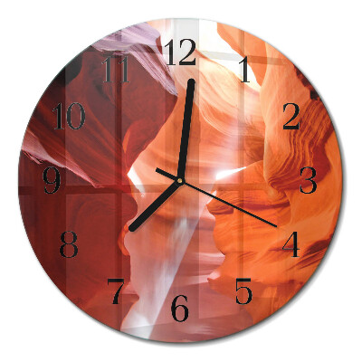 Glas wanduhr mit motiv rund Höhle