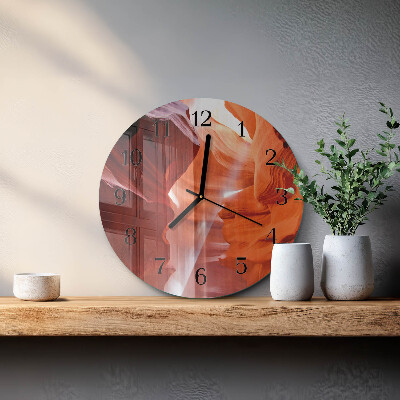 Glas wanduhr mit motiv rund Höhle