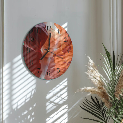 Glas wanduhr mit motiv rund Höhle