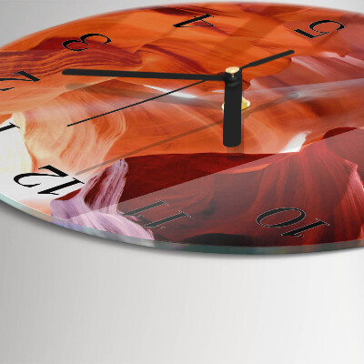 Glas wanduhr mit motiv rund Höhle