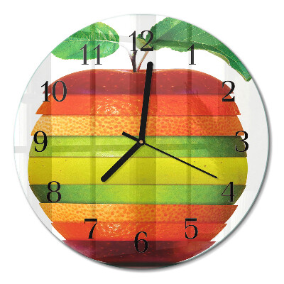 Runde wanduhr Apfel