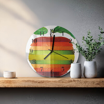 Runde wanduhr Apfel