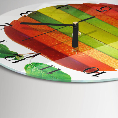 Runde wanduhr Apfel