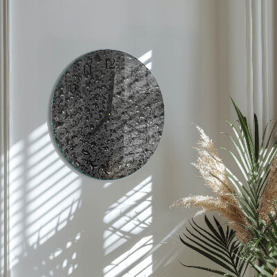 Wanduhr glas rund Wassertropfen