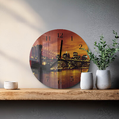 Runde wanduhr Horizontale Brücke