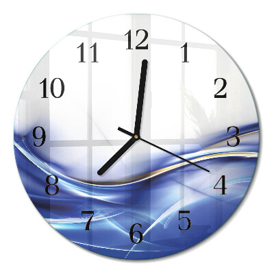 Glas wanduhr mit motiv rund Abstrakte Linien