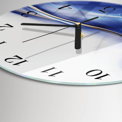 Glas wanduhr mit motiv rund Abstrakte Linien