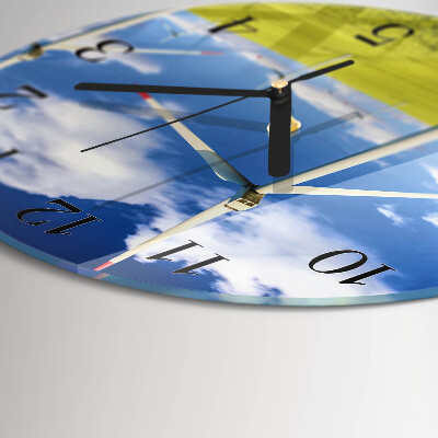 Wanduhr glas rund Windpark
