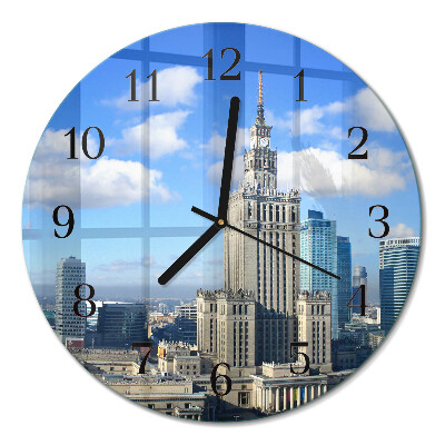 Wanduhr glas rund Warschau