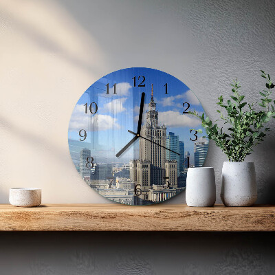 Wanduhr glas rund Warschau